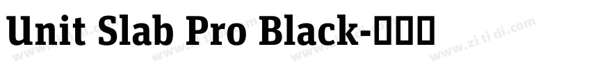 Unit Slab Pro Black字体转换